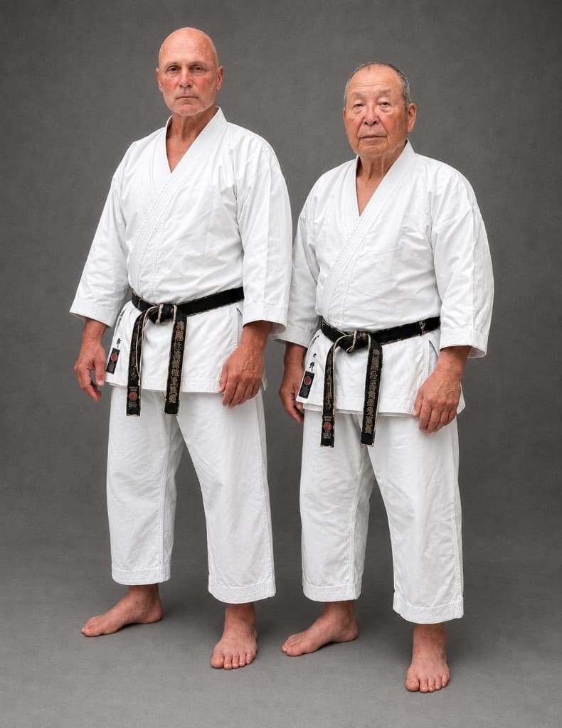Eugen Landgraf Sensei mit Akio Nagai Shihan